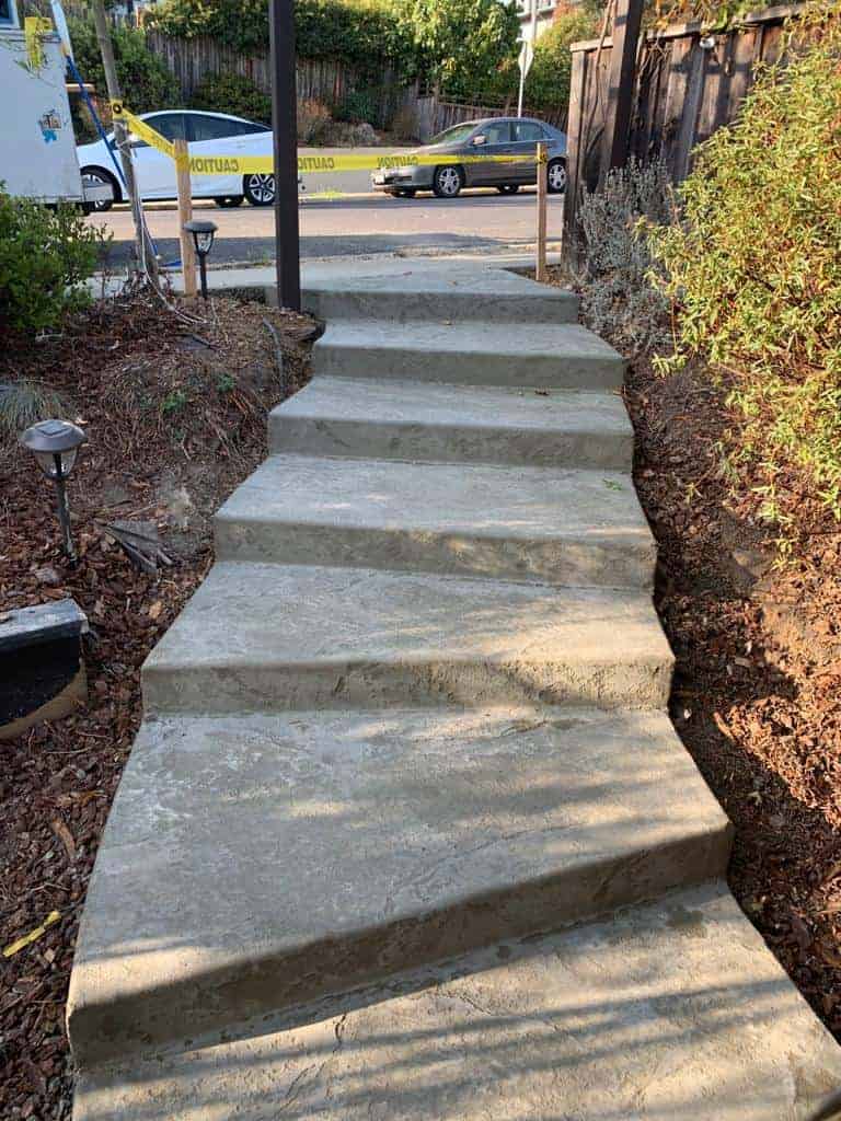 Concrete Contractor Stamped concrete stairs project.