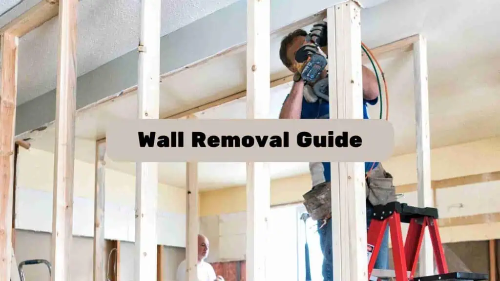 Contractor removing a wall
