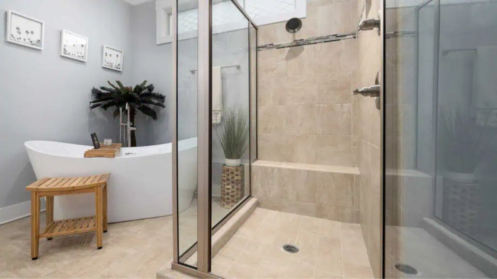 Glass wall for shower