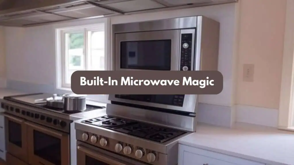 Built-in microwave ideas above the cooking area