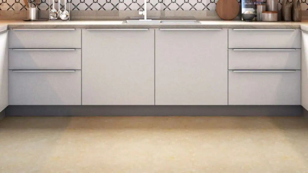 Simple kitchen with nice kick plate