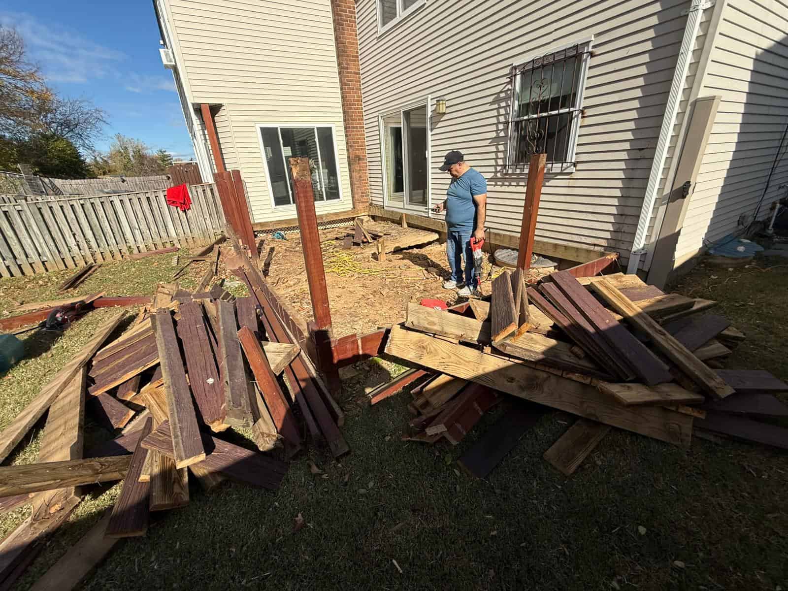 before porch renovation